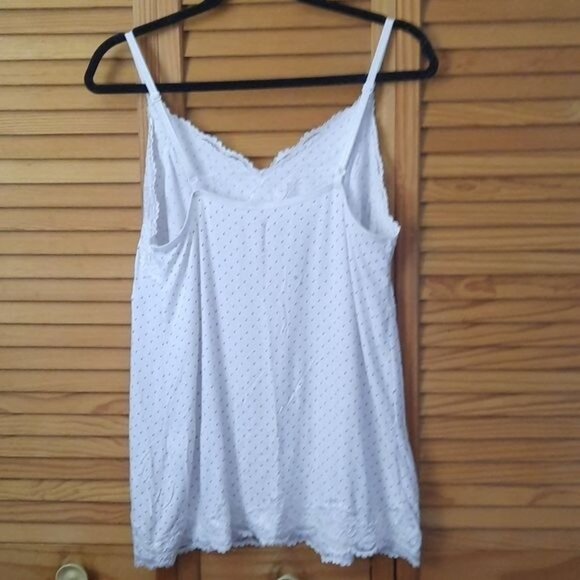 Lane Bryant VNeck Lace Trim Polka-dot Baby Doll Camisole Size 14/16 - Picture 3 of 3